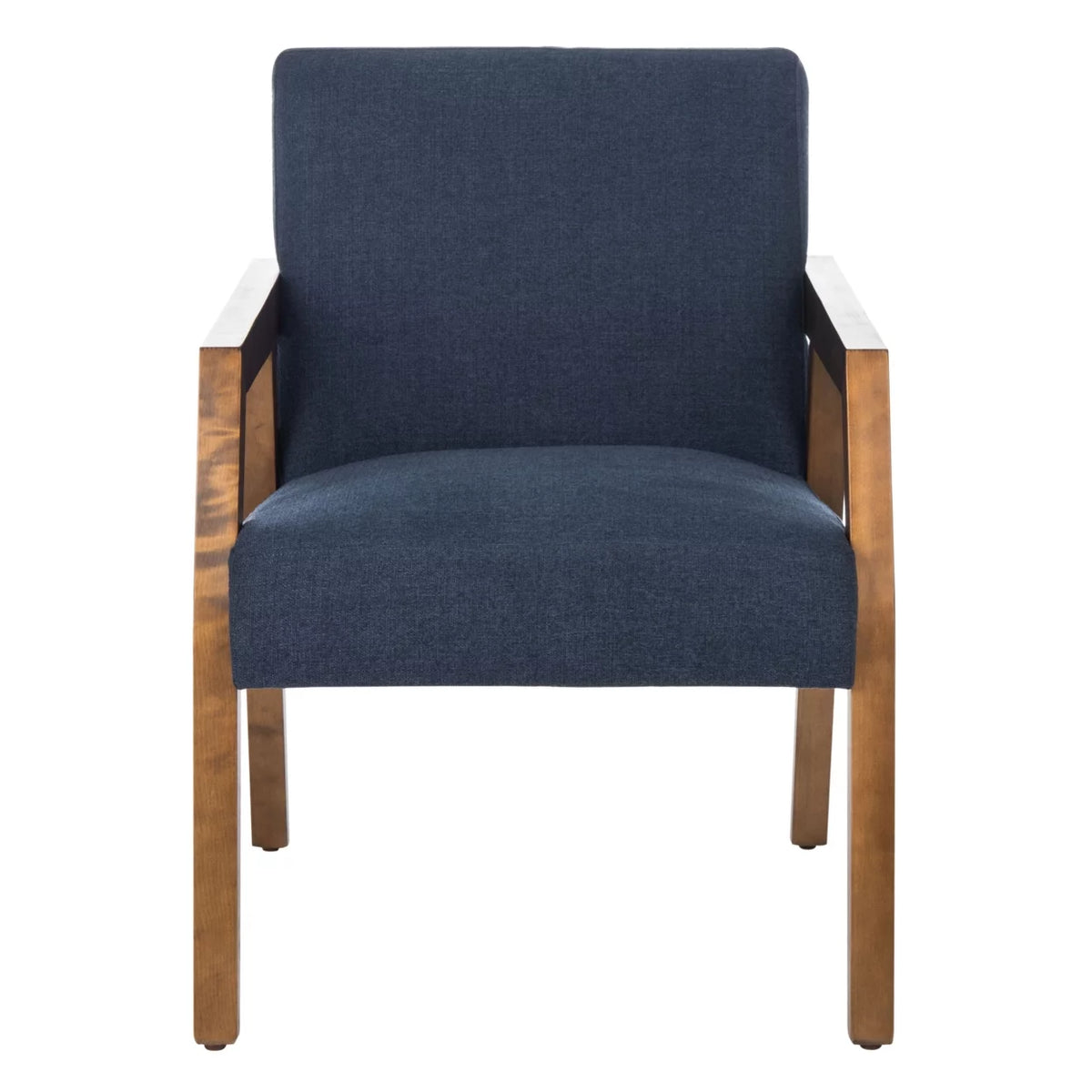 Navy Wood Arm Accent Chairs P49327