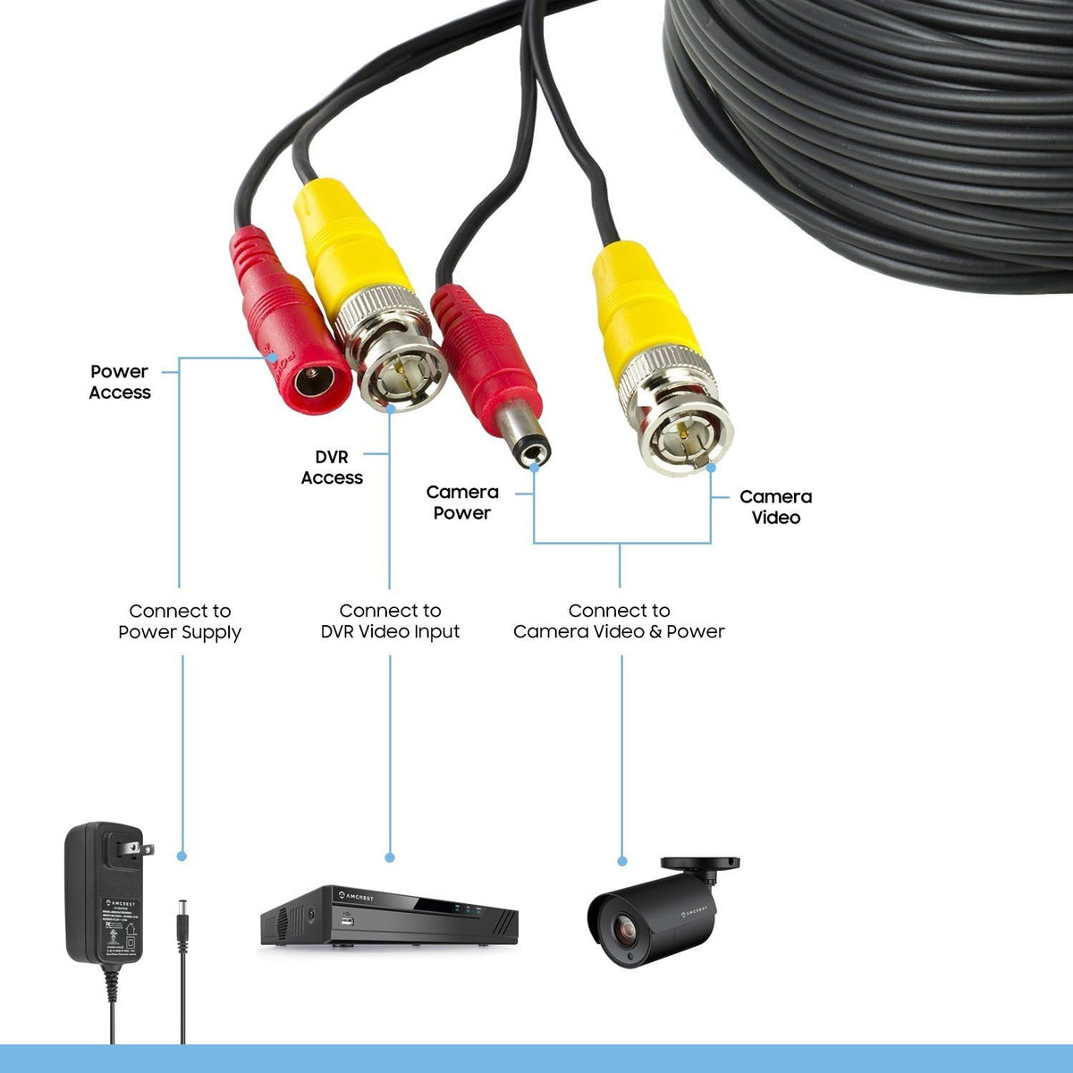 100FT BNC Video and Power Cable Y13881