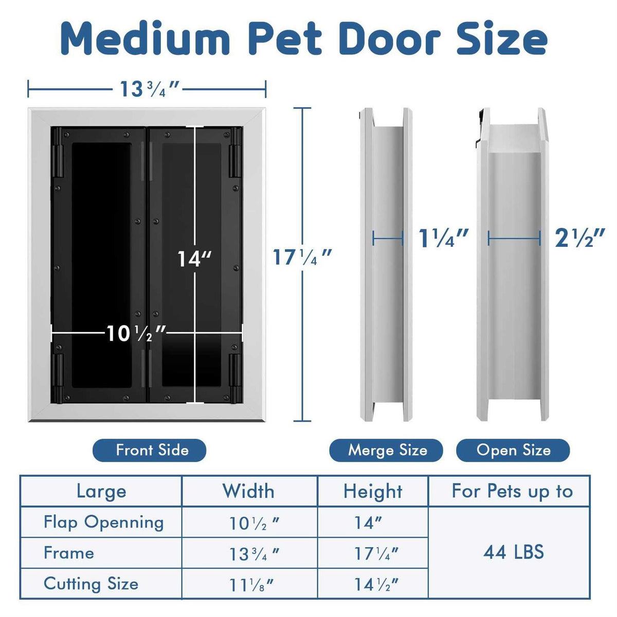 Aluminum Pet Door with Double Panels C95416
