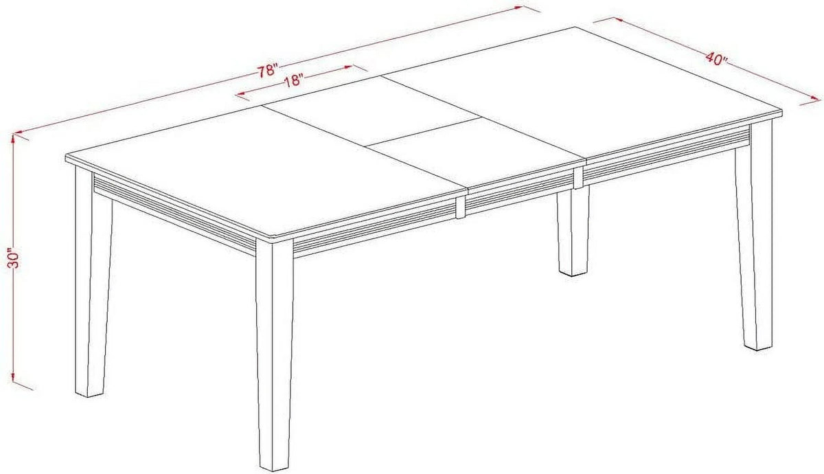 9 Piece Black & Cherry Wood Dining Table Set R7610