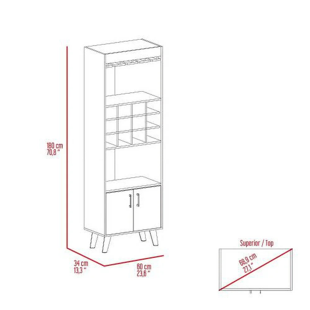 Dark Walnut Bar Cabinet W694026