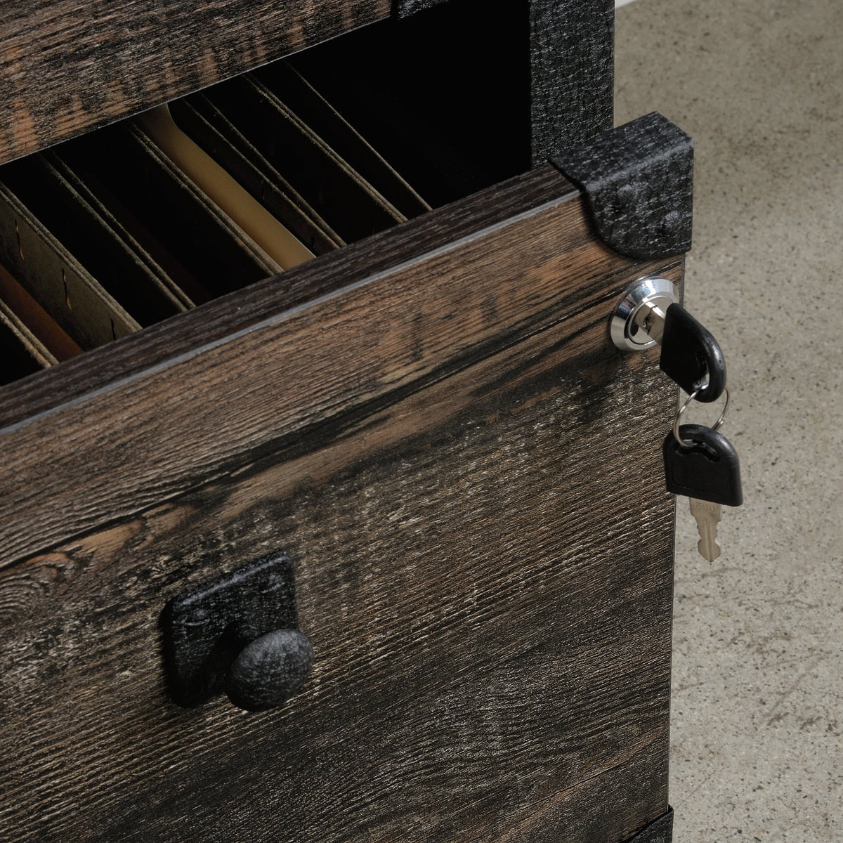 2-Drawer Lateral File Cabinet in Carbon Oak P725