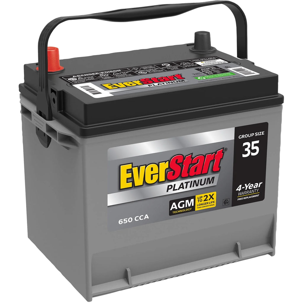 Platinum AGM Automotive Battery Group Size 35 12 Volt 650 CCA T58462