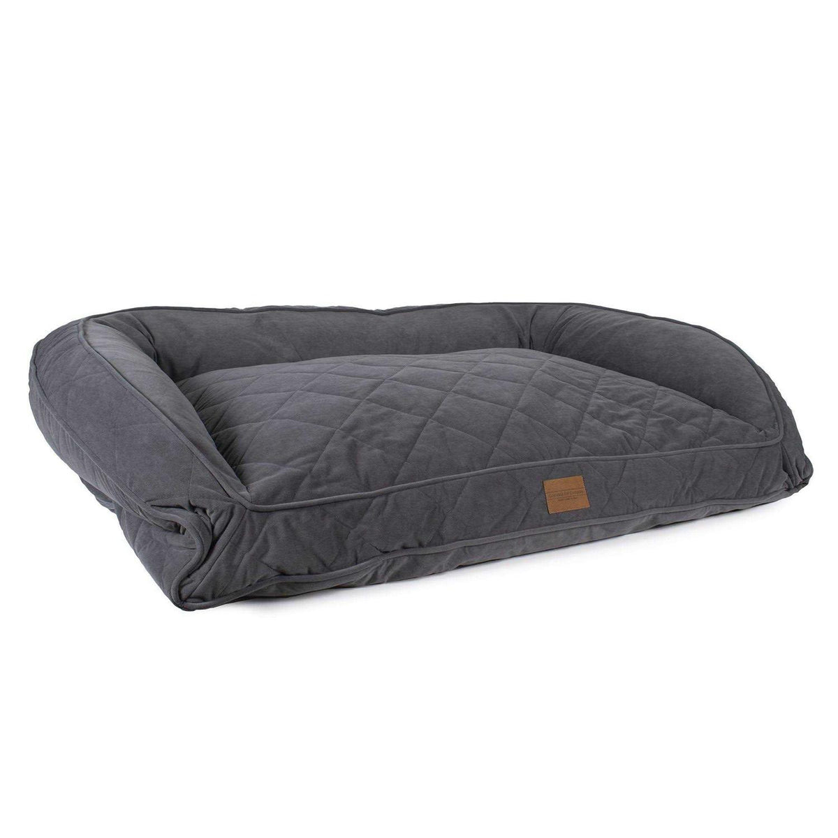 Quilted Microfiber Bolster Pet Bed I467
