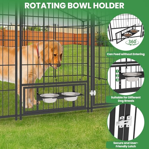 6.6 x 6.6 x 6.4 ft Outdoor Dog Kennel with Roof H35646