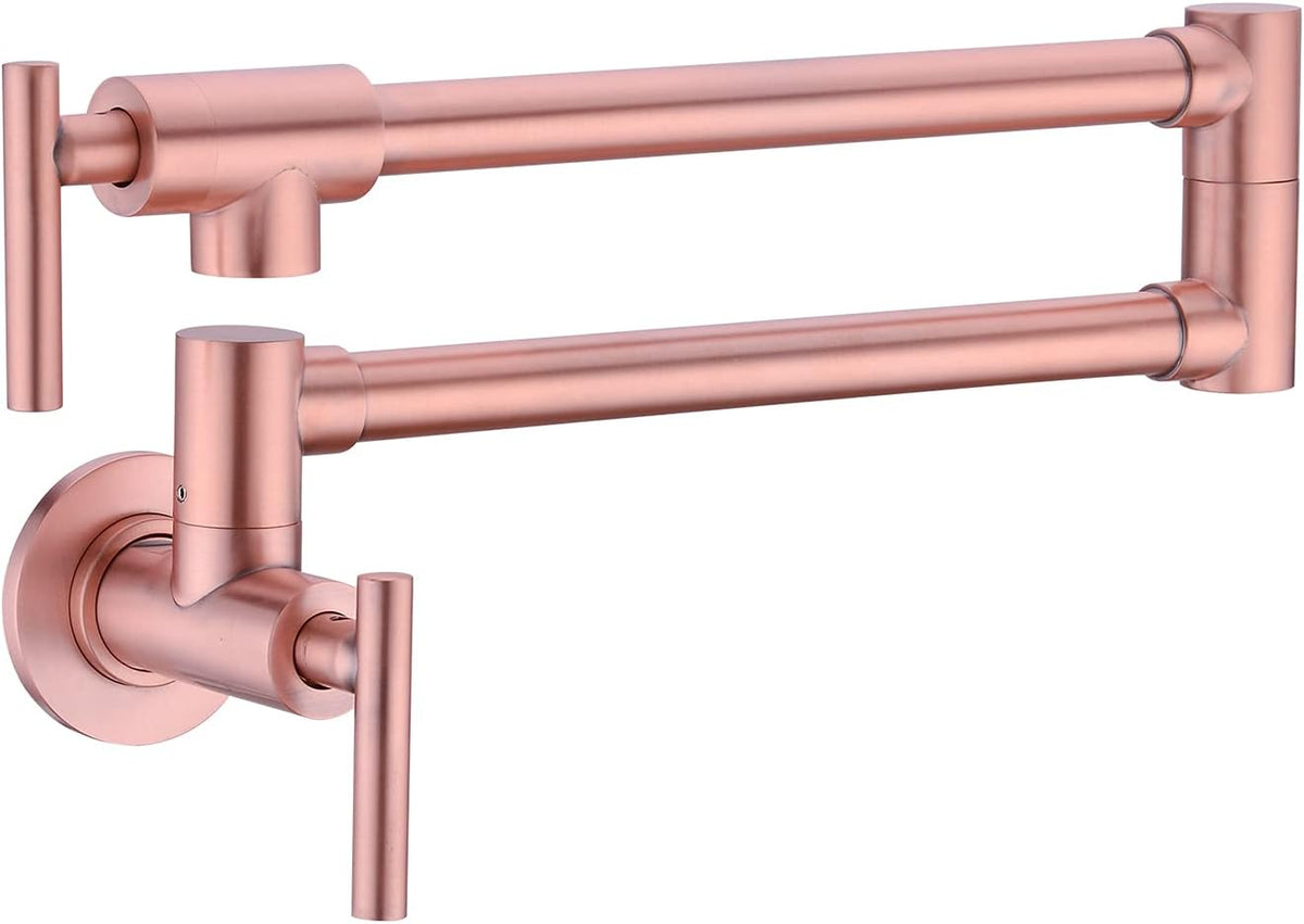 Brushed Gold Brass Pot Filler Faucet D414