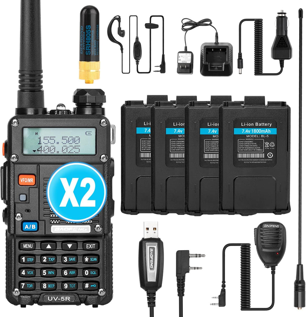 8W Dual Band Handheld Ham Radios 2 Pack Y25181