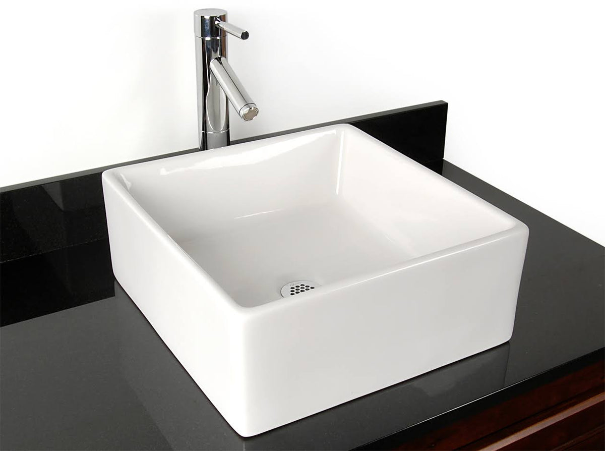 Ceramic Rectangular Vessel Bathroom Sink O68478