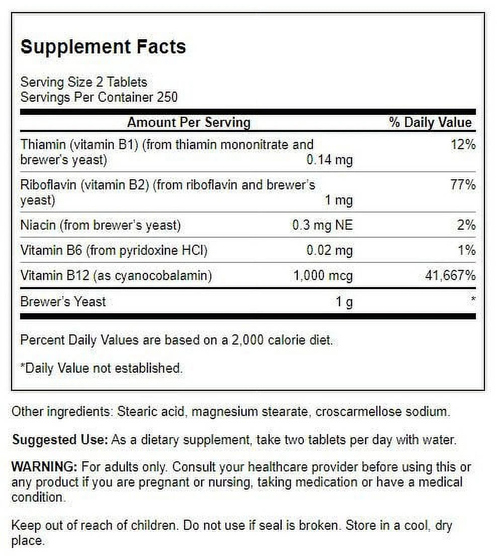 Brewer's Yeast 500 Tablets 500mg T698