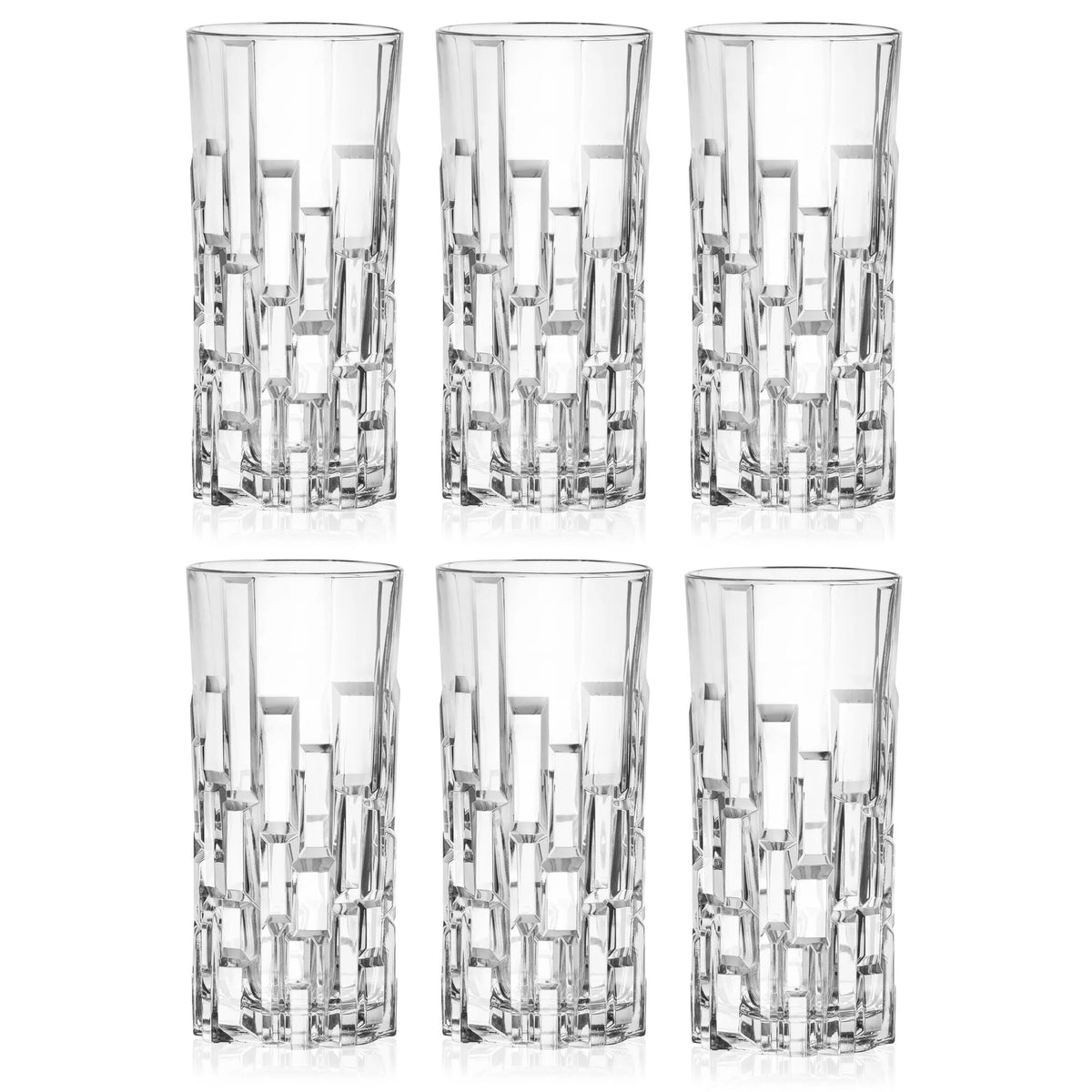 Highball Glass Drinking Tumblers Set of 6 11.6 oz Y93956