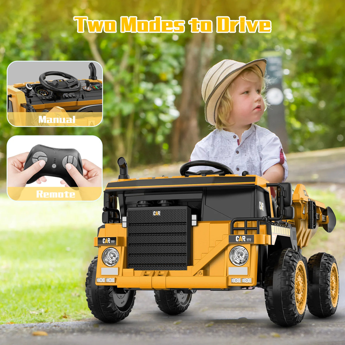 12V Ride on Dump Truck with Electric Dump Bed O3392