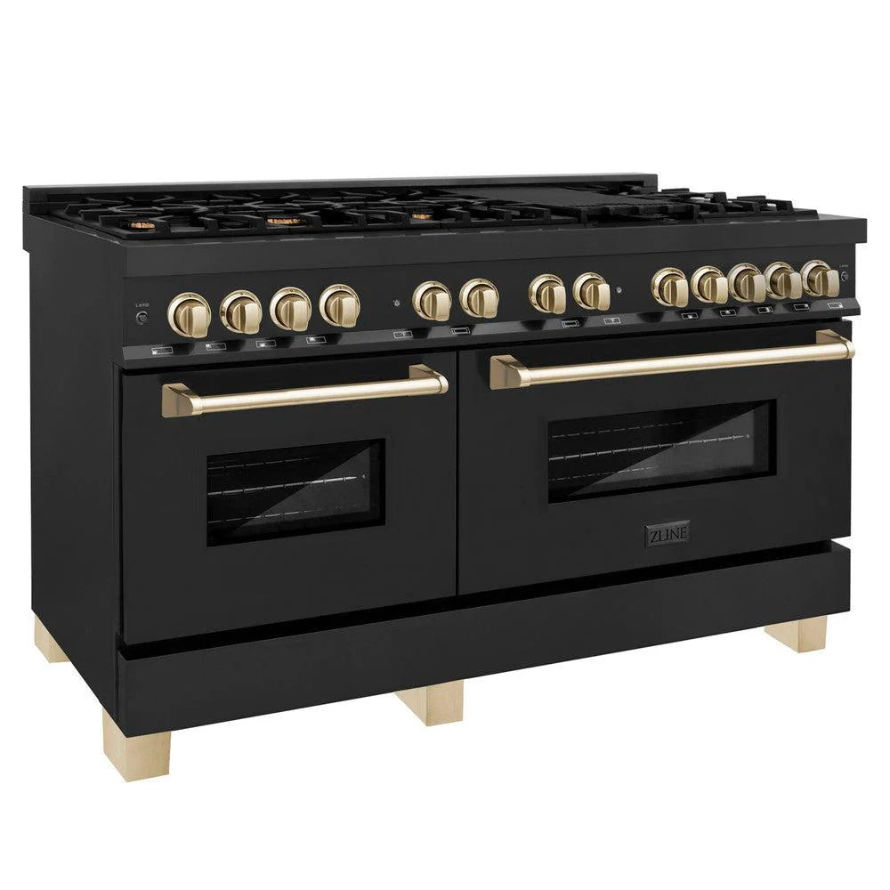 60 Dual Fuel Range in Black Stainless Steel E6327