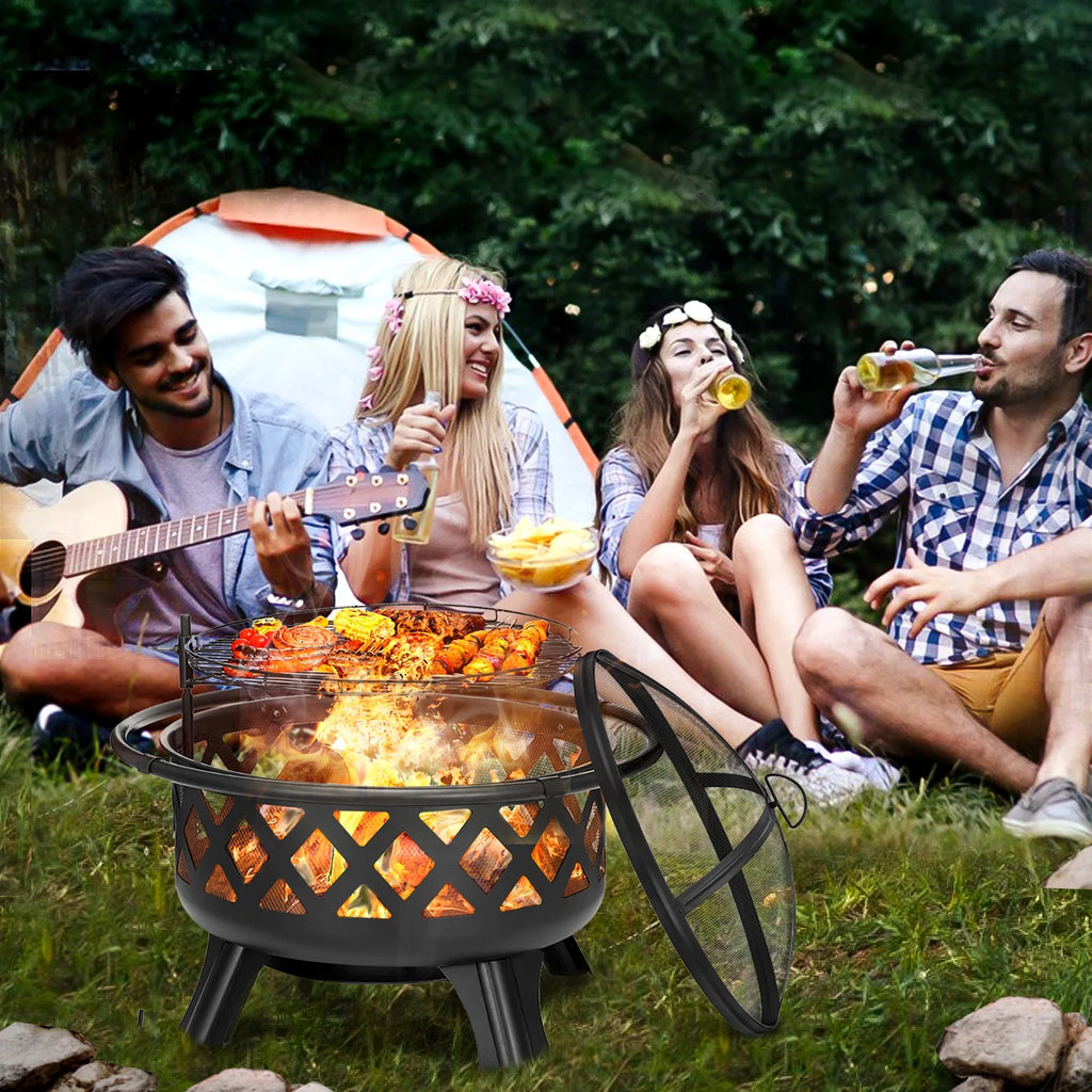 30 inch Wood Burning Fire Pit with Grate U58116