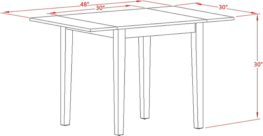 3 Piece Rectangle Dropleaf Table and 2 Dining Chairs O511219