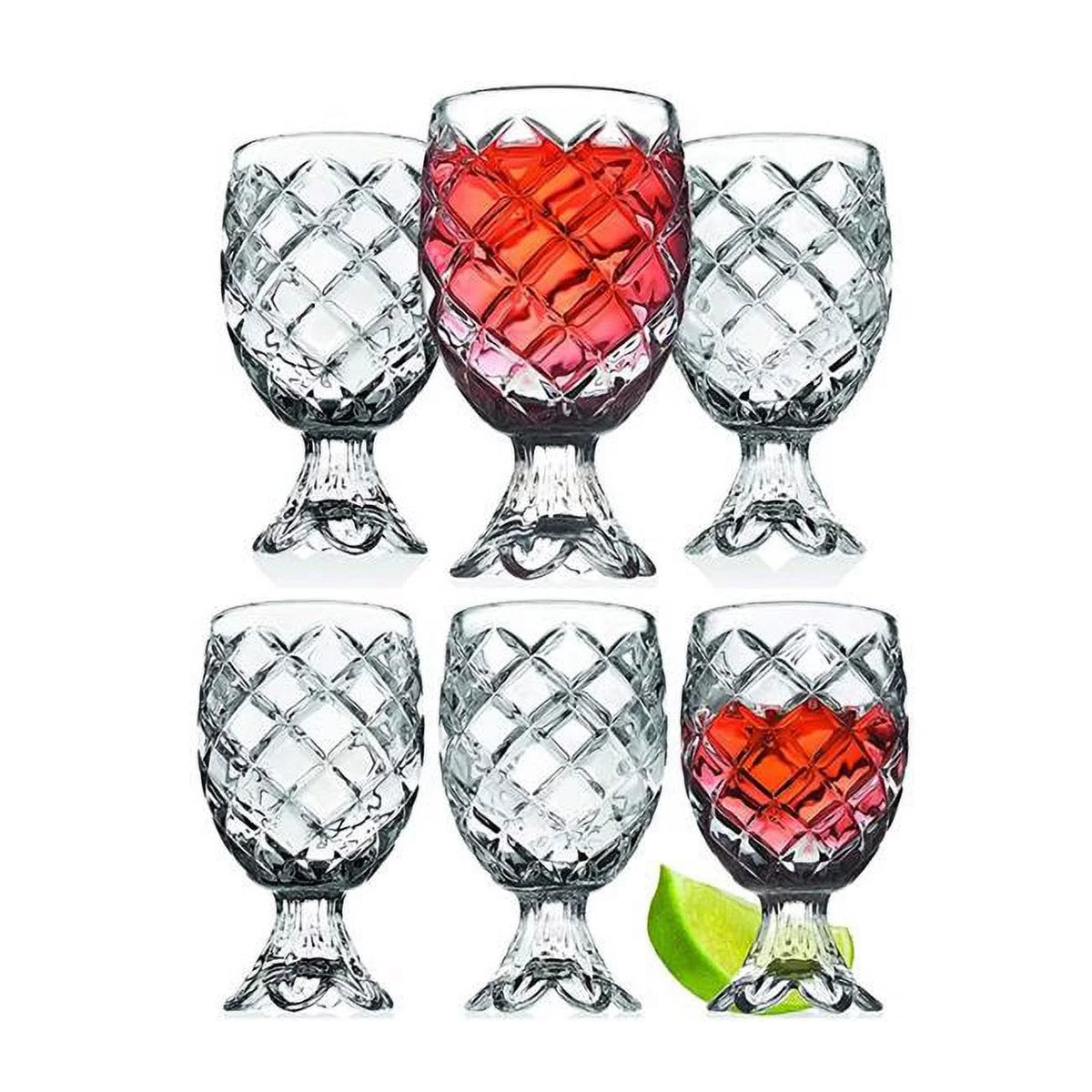 2 oz Crystal Footed Shot Glass Set of 6 W544