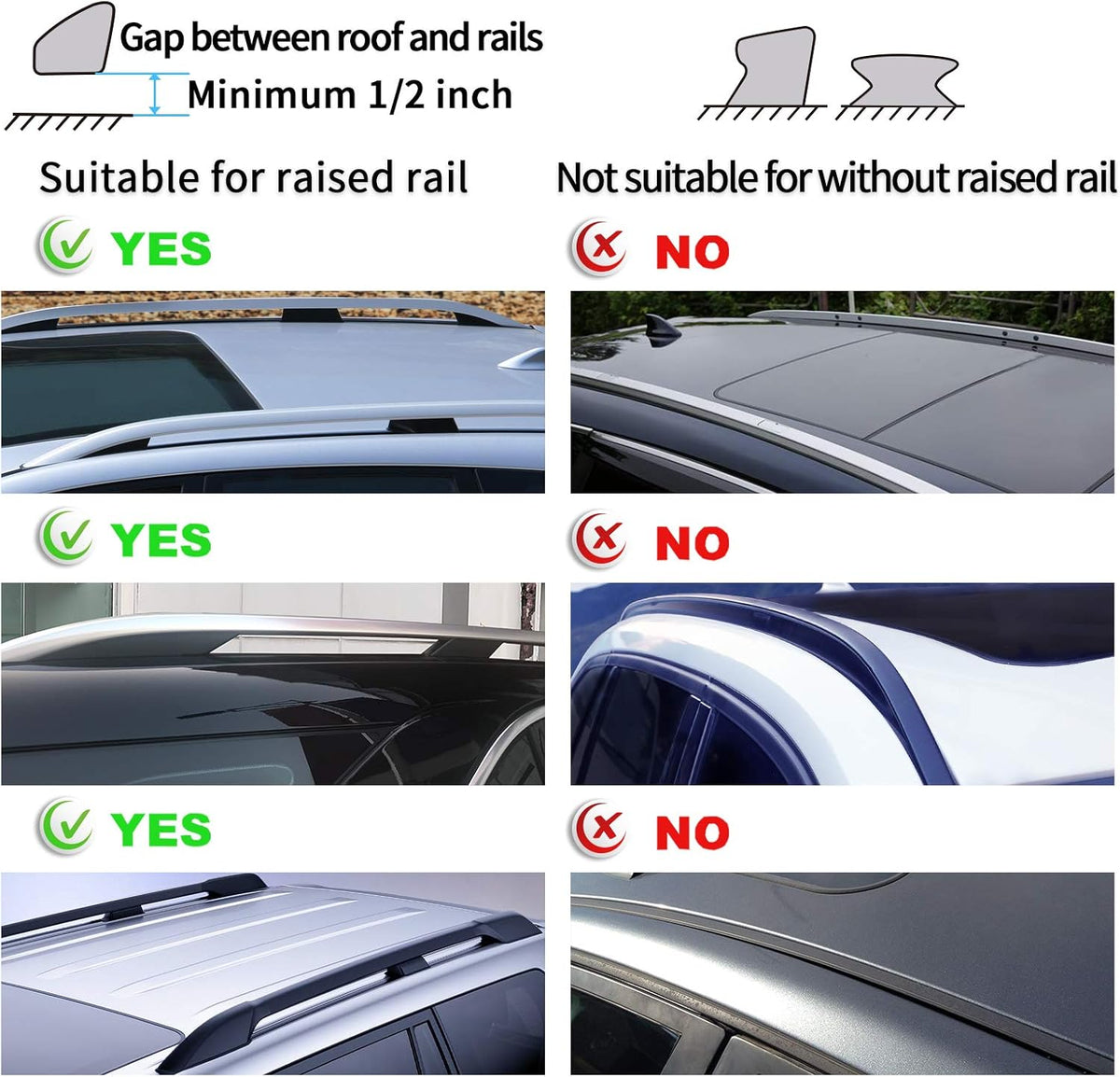 54'' Cross Bars Roof Racks Pack of 2 Y7534