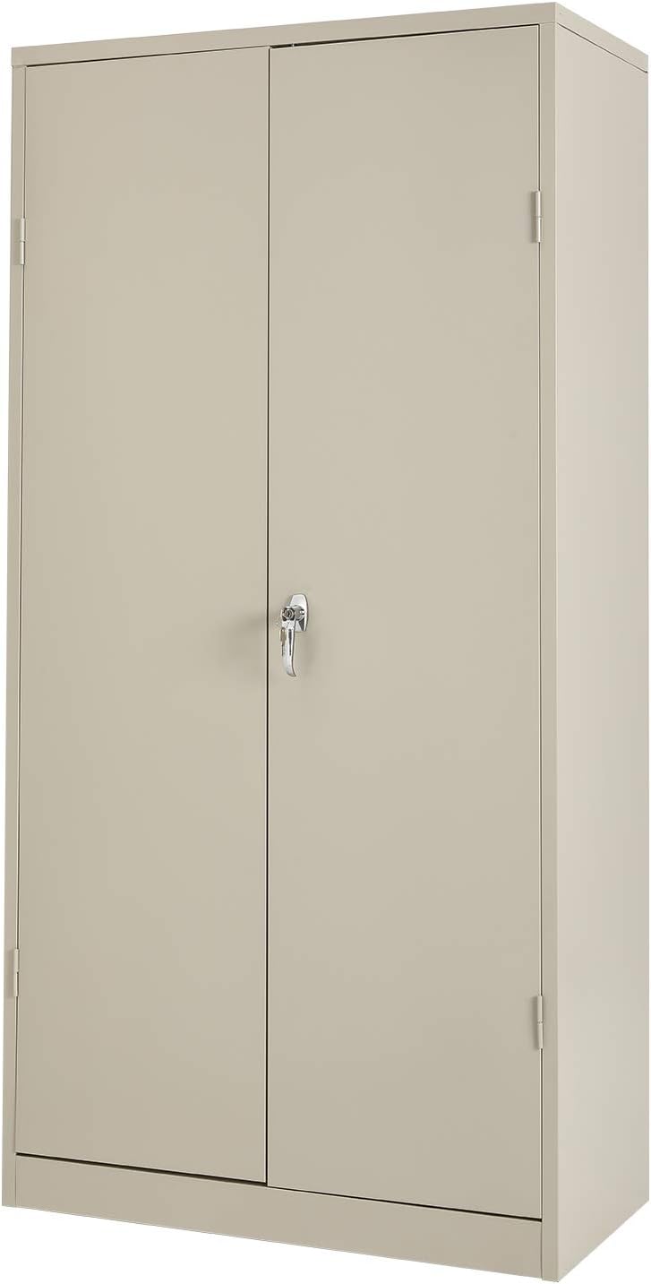Black Metal Locking Steel Storage Cabinet with 4 Adjustable Shelves O1064
