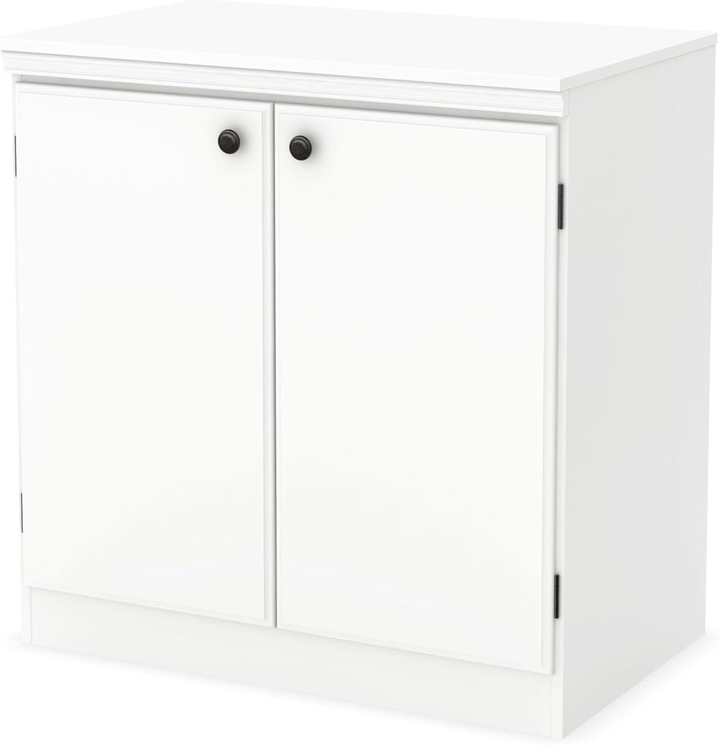 Small 2-Door Storage Cabinet with Adjustable Shelf, Pure Black R195367