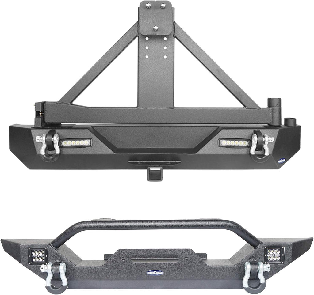 Front Bumper & Rear Bumper Combo with Tire Carrier Set L506