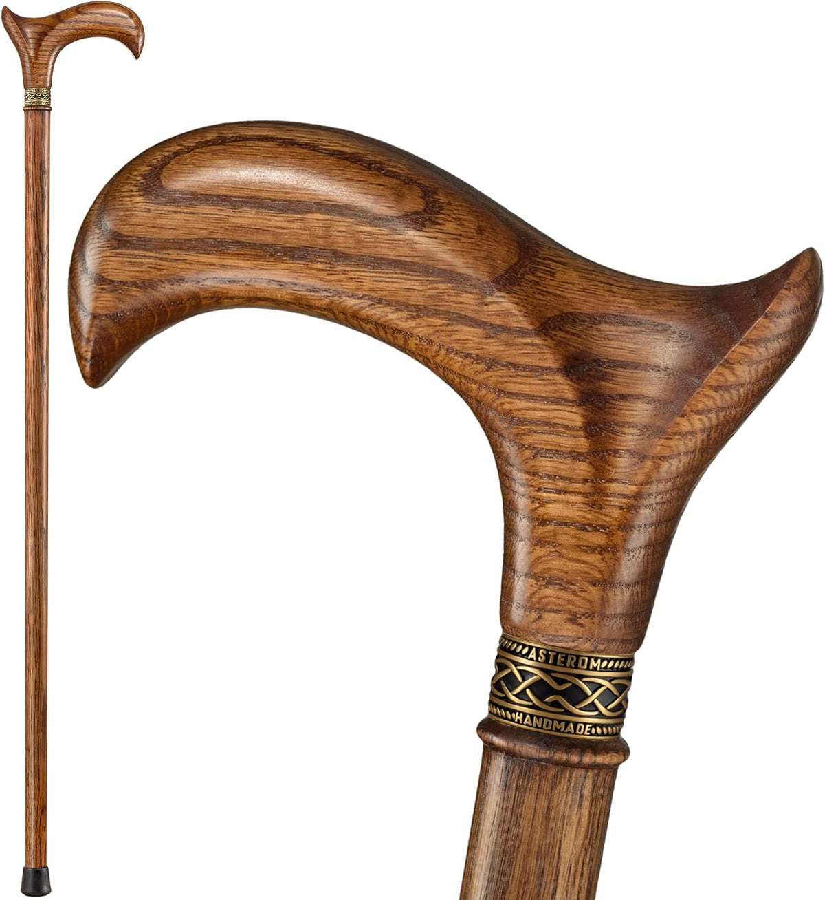 Handmade Ergonomic Wooden Oak Walking Cane X483