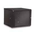 9U Swing-Out Wall Mount Cabinet with Glass Door B396