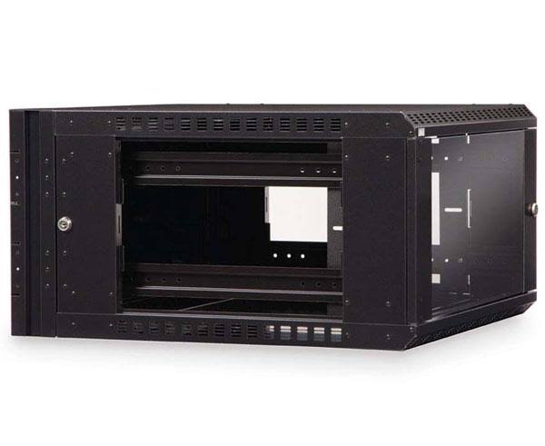 9U Swing-Out Wall Mount Cabinet with Glass Door B396