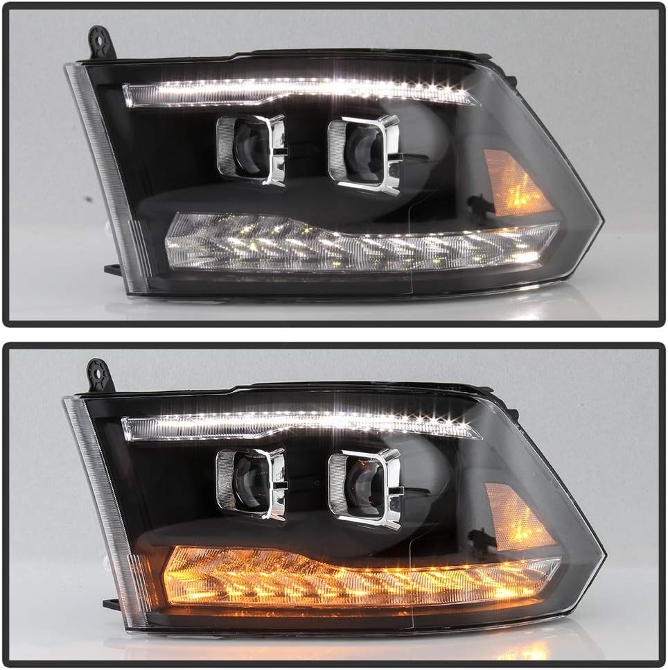 Black LED Projector Headlights Assembly C5830