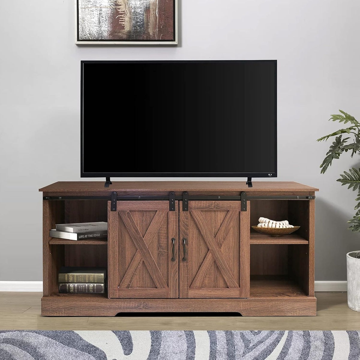 58 Inch Wood TV Stand Y96853