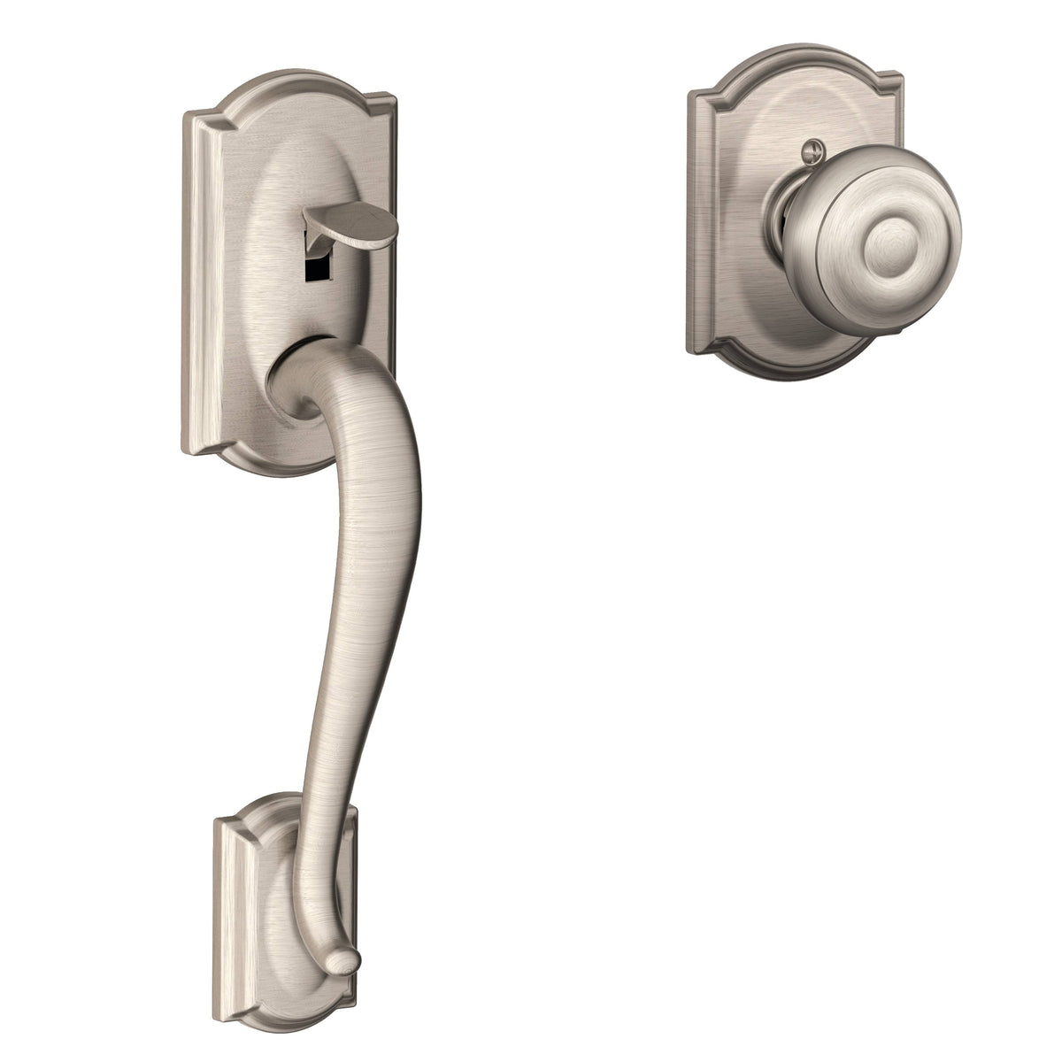 Satin Nickel Entry Door Handleset B1478