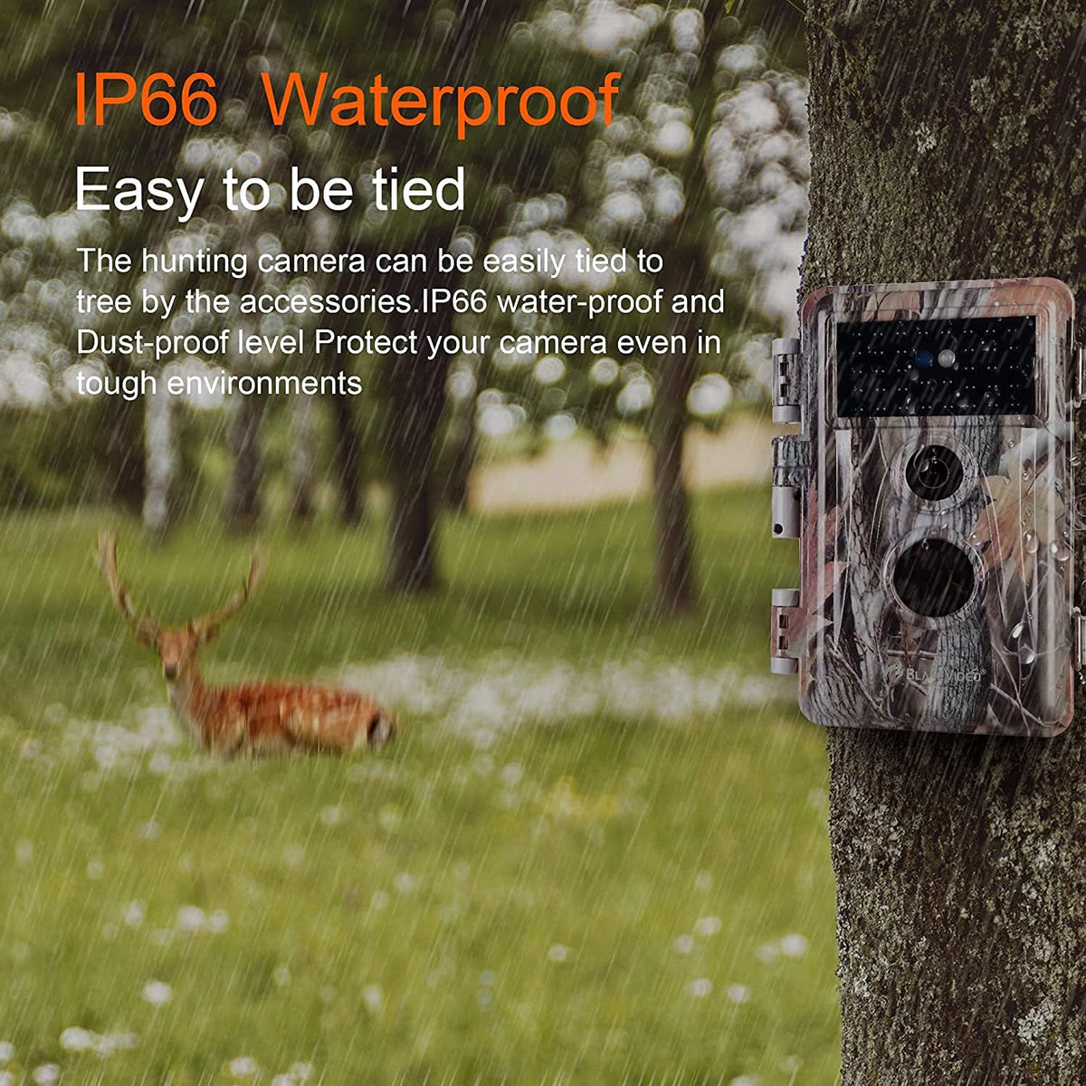 2-Pack Night Vision Trail Cameras 24MP 1296P IP66 Waterproof O2860