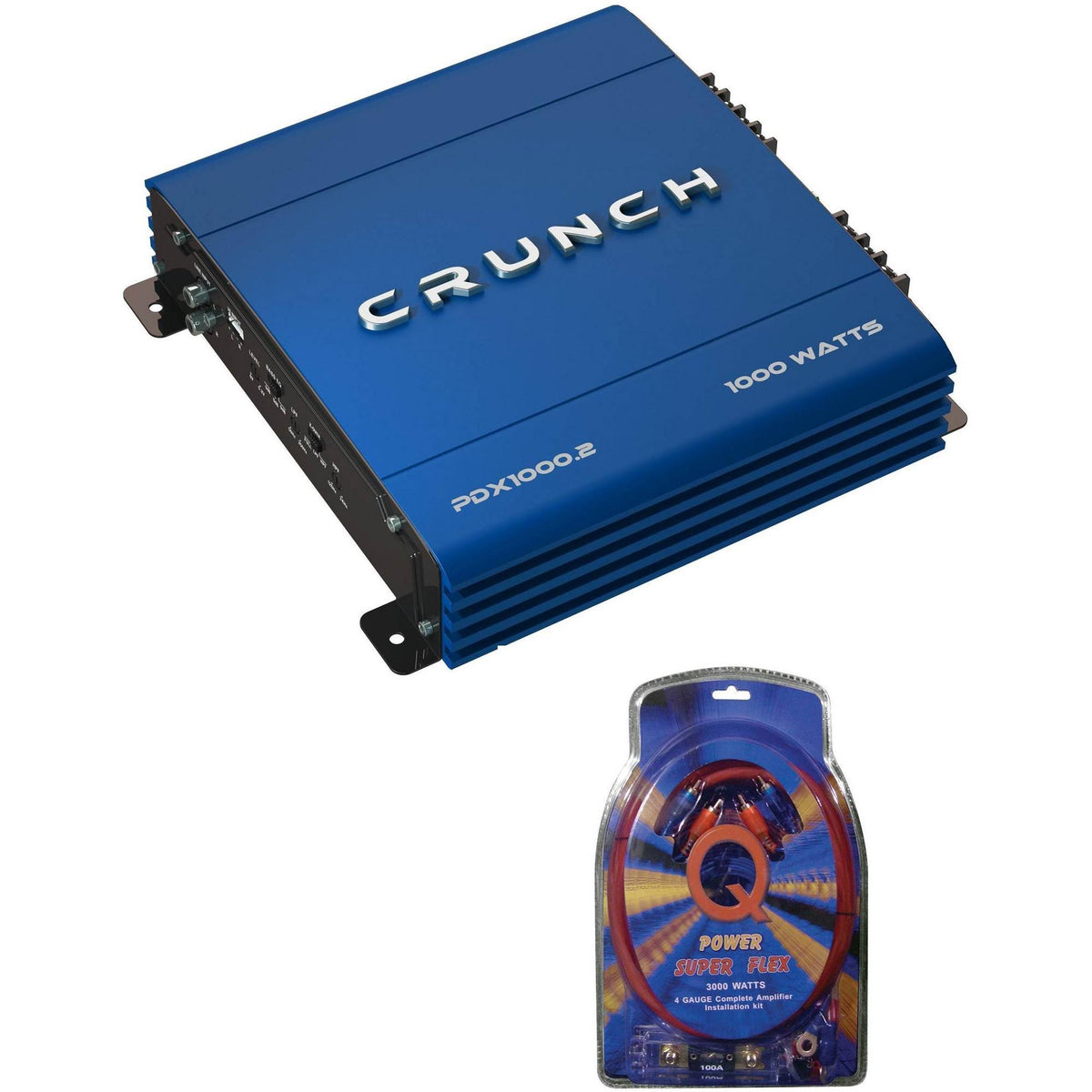 1000W 2 Channel Car Amplifier + 4-Gauge Wiring Kit X9911