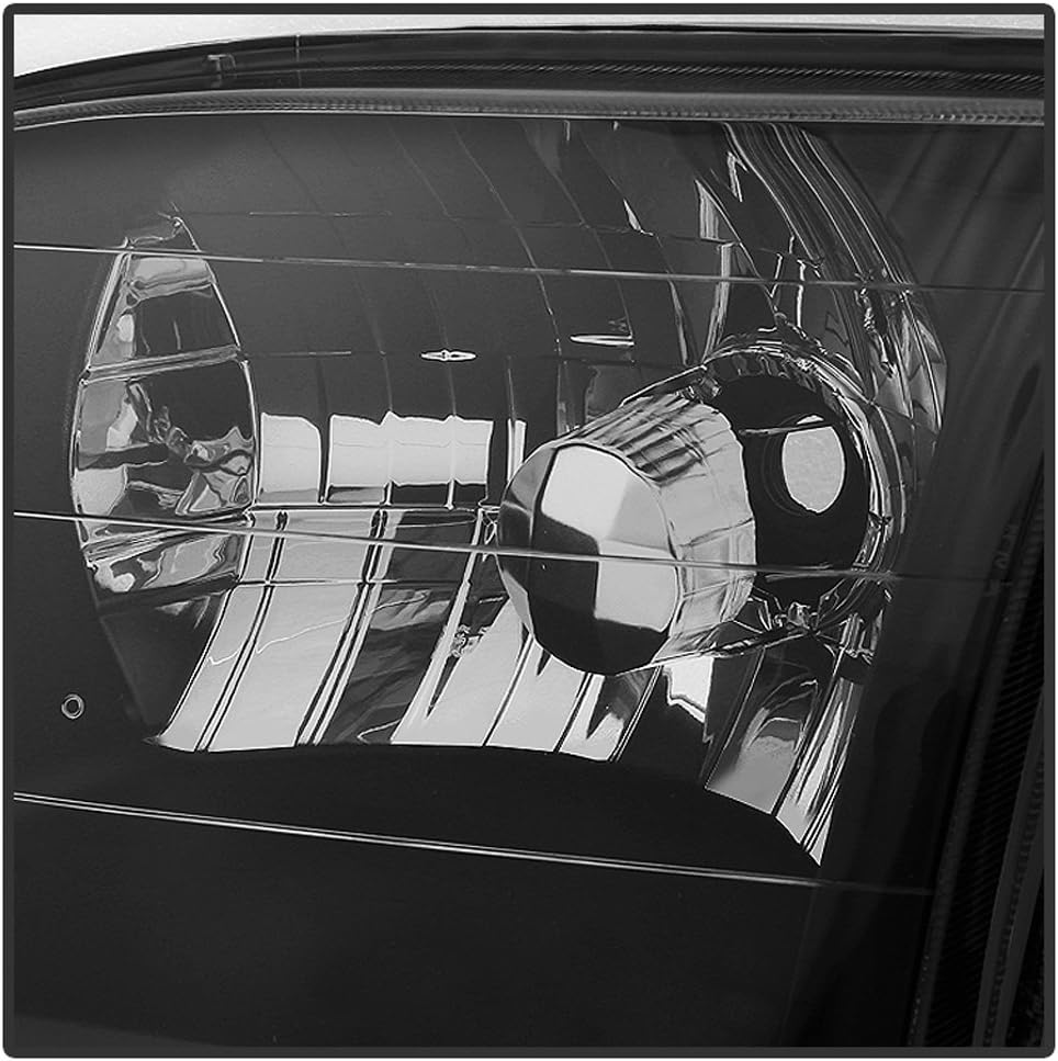 Blk Headlights Headlamp Driver + Passenger Side U8720