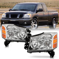 2004-2015 Nissan Titan Armada Headlights Replacement Driver + Passenger F1730