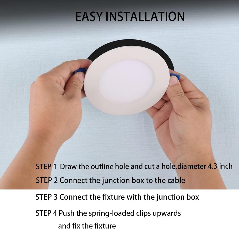 12 Pack 4 Inch Ultra-Thin Dimmable LED Recessed Lights P78939