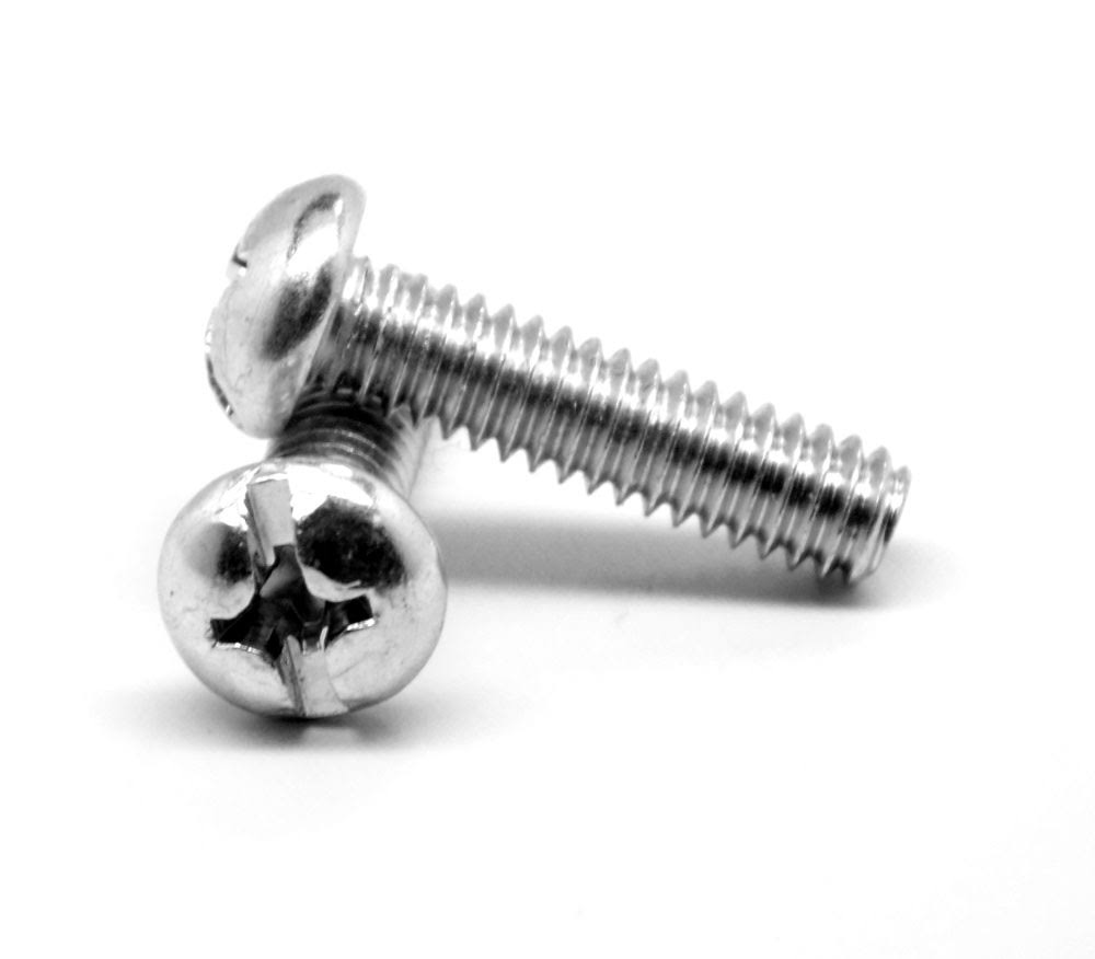 #10-24 x 4 Coarse Thread Machine Screw Pan Head Zinc Plated Q580112