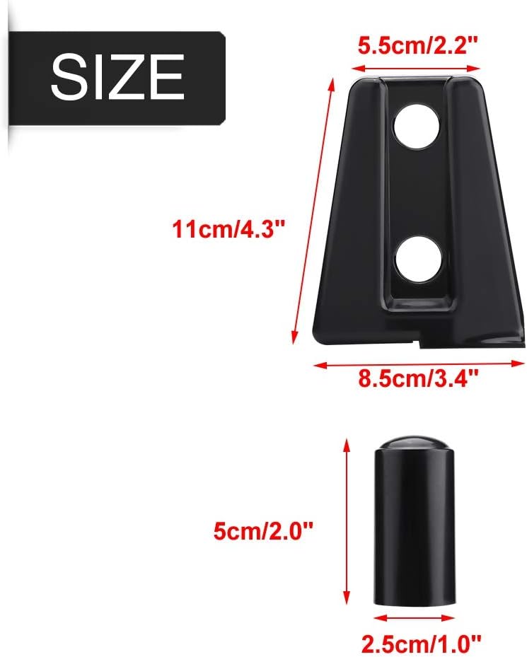 Black Car Door Hinge Cover Trim Protector 8pcs A8277