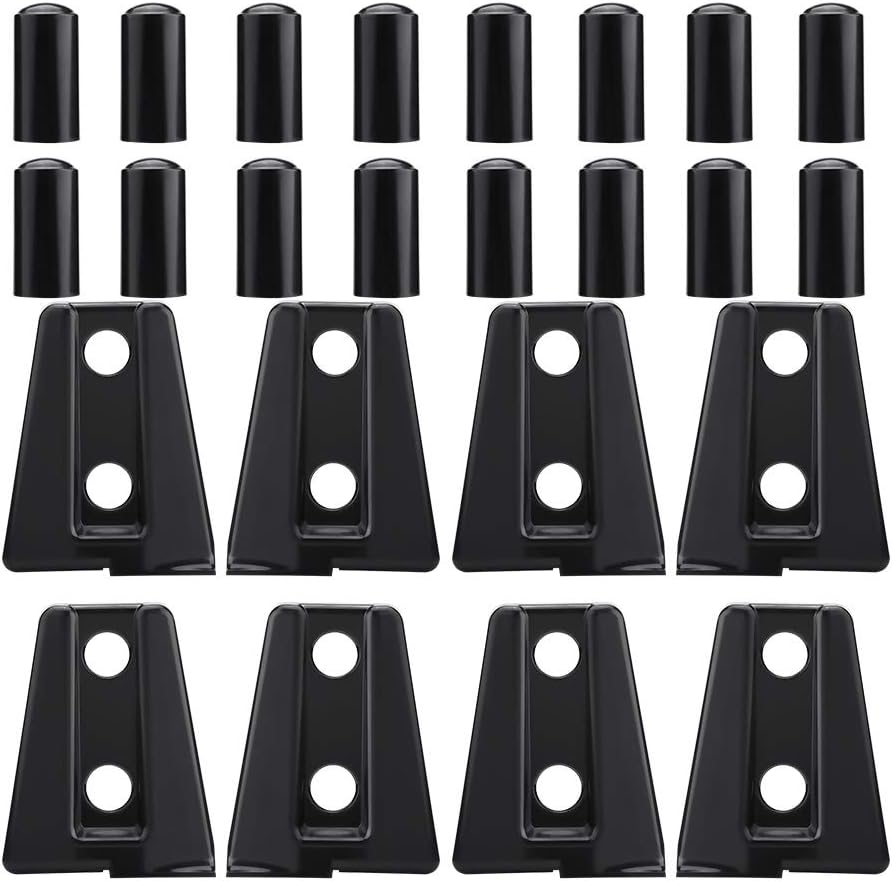 Black Car Door Hinge Cover Trim Protector 8pcs A8277