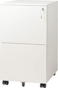 2 Drawer Mobile File Cabinet with Lock W492