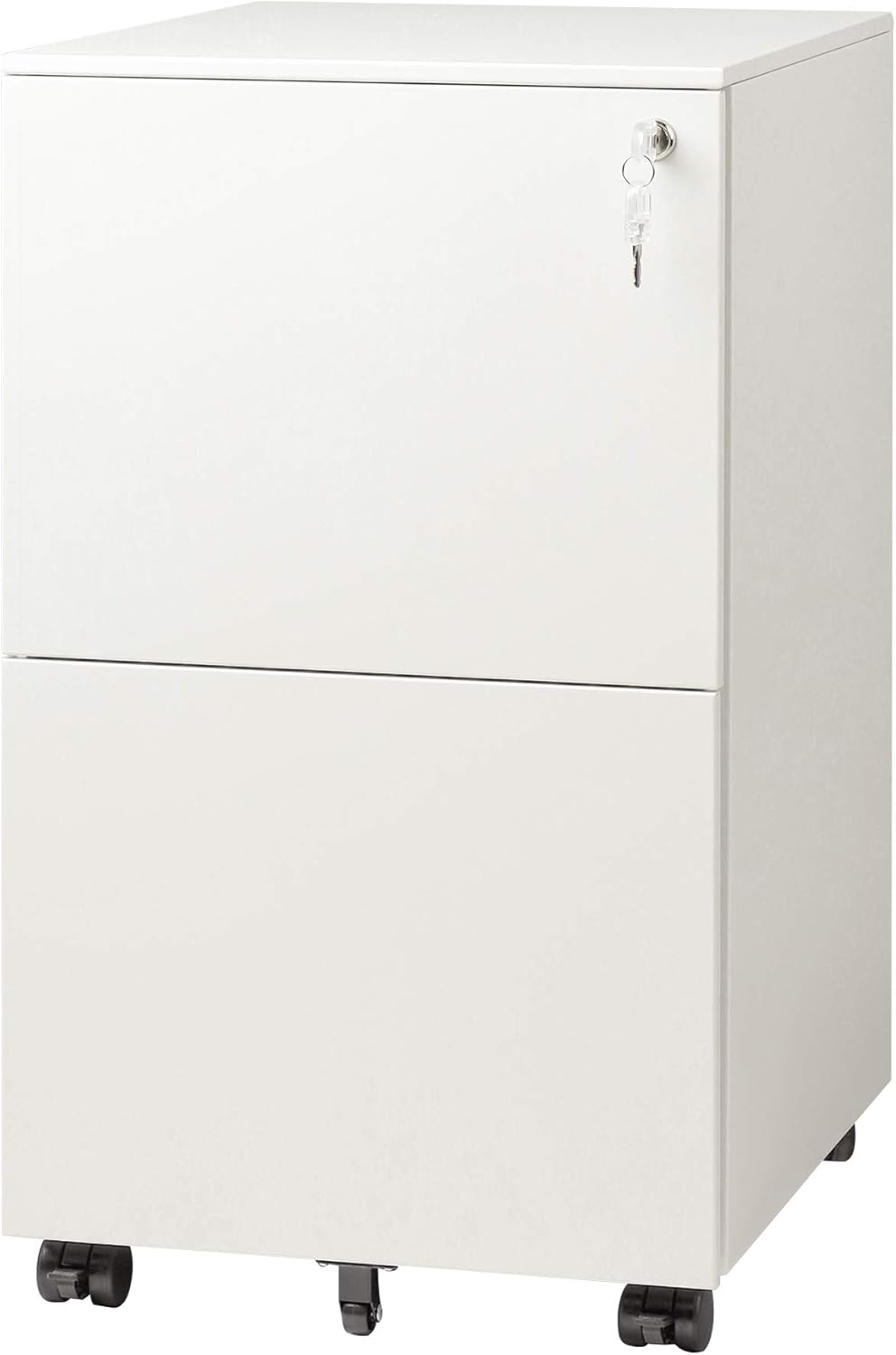 2 Drawer Mobile File Cabinet with Lock W492