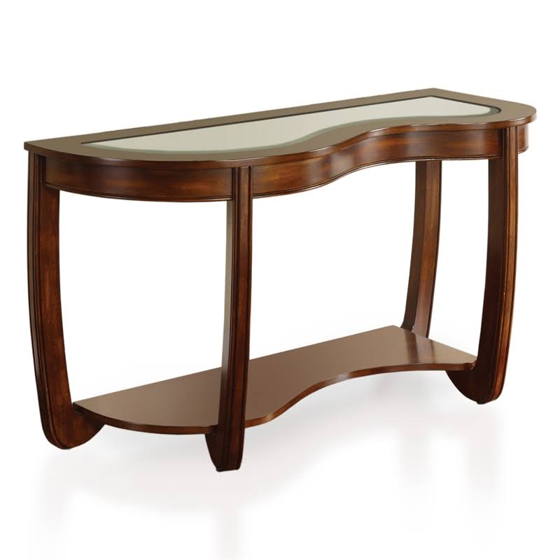 Dark Cherry Curved Console Table A5777