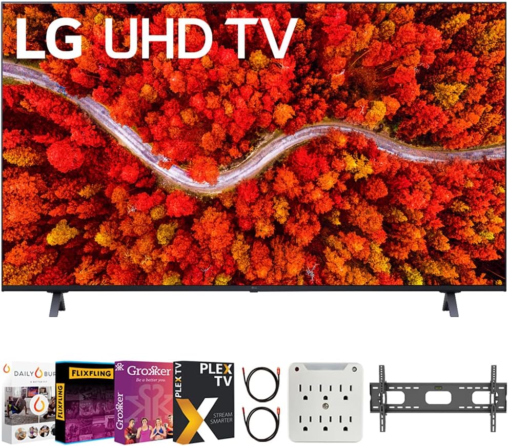 65 Inch 4K Smart UHD TV with Wall Mount and HDMI Cable W780926