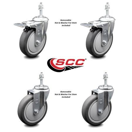 Thermoplastic Rubber Swivel Caster Set 4 Y3350