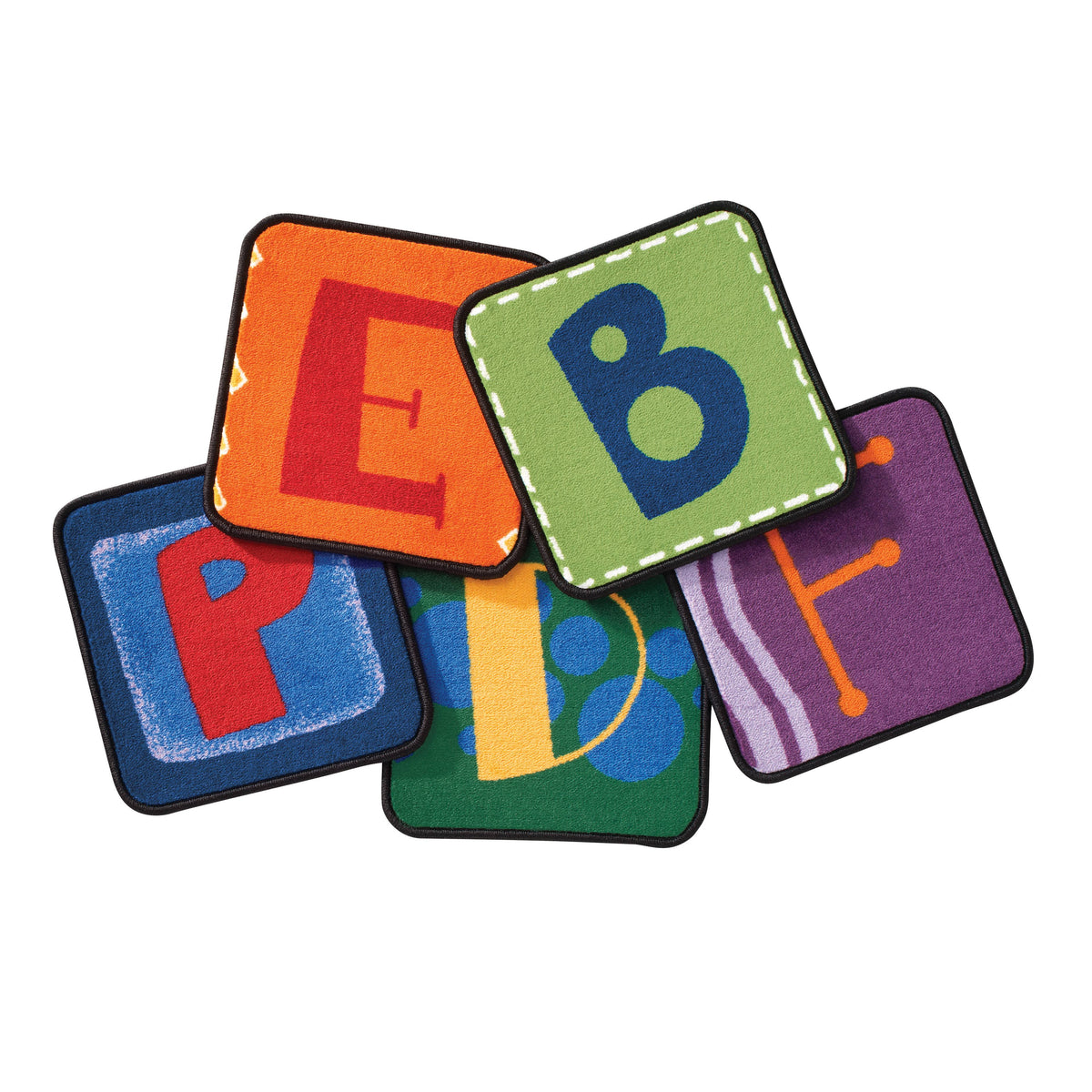 Alphabet Blocks Carpet Squares Set of 26 E6090