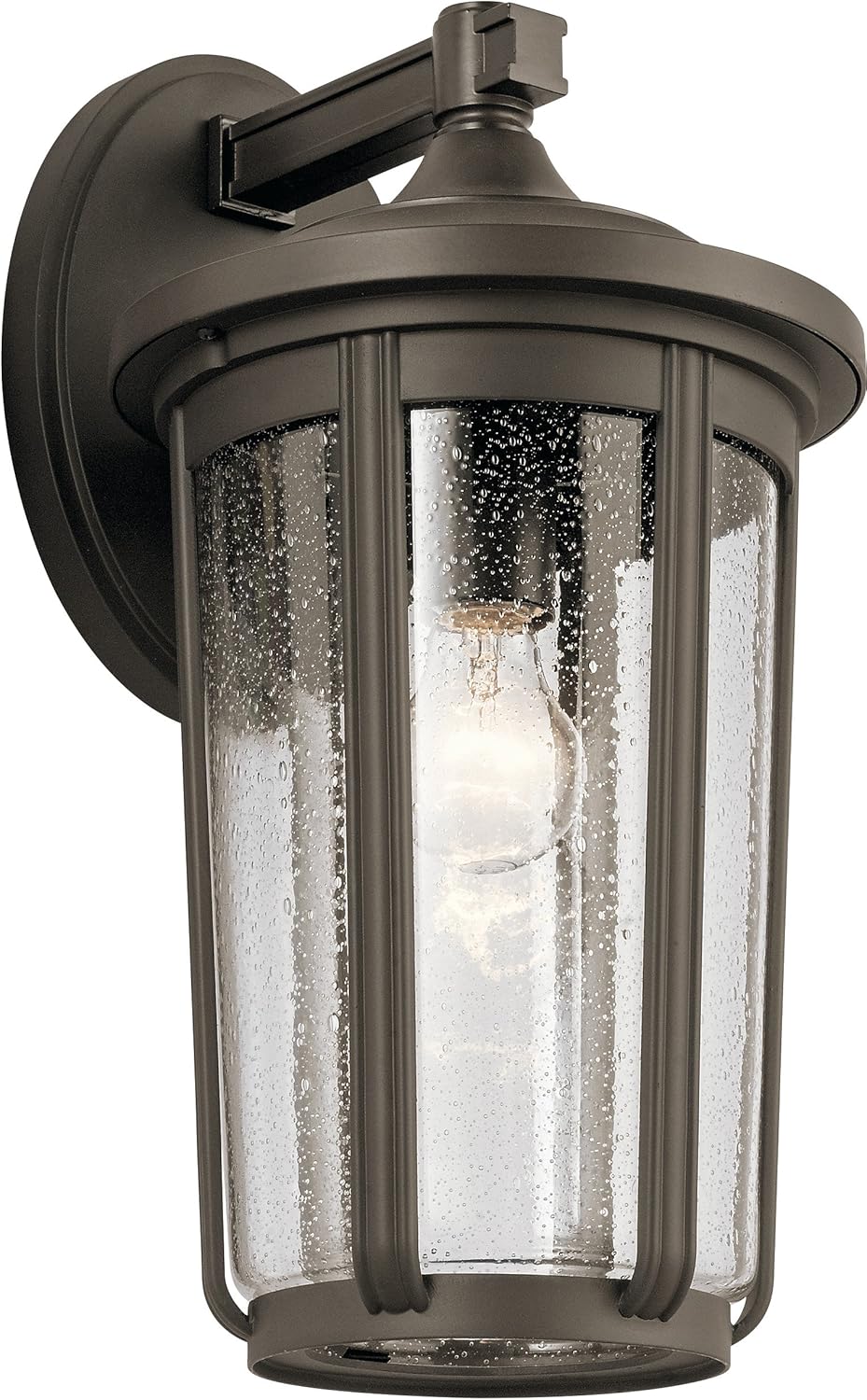 1 Light Textured Black Outdoor Wall Light R487