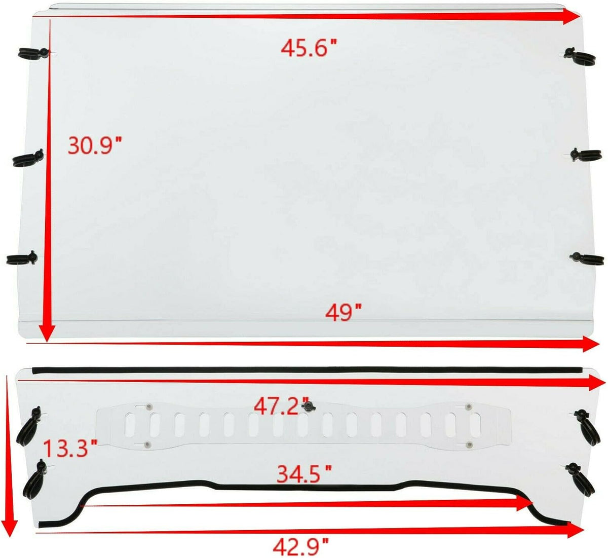 Front Vented Scratch Resistant Windshield C817