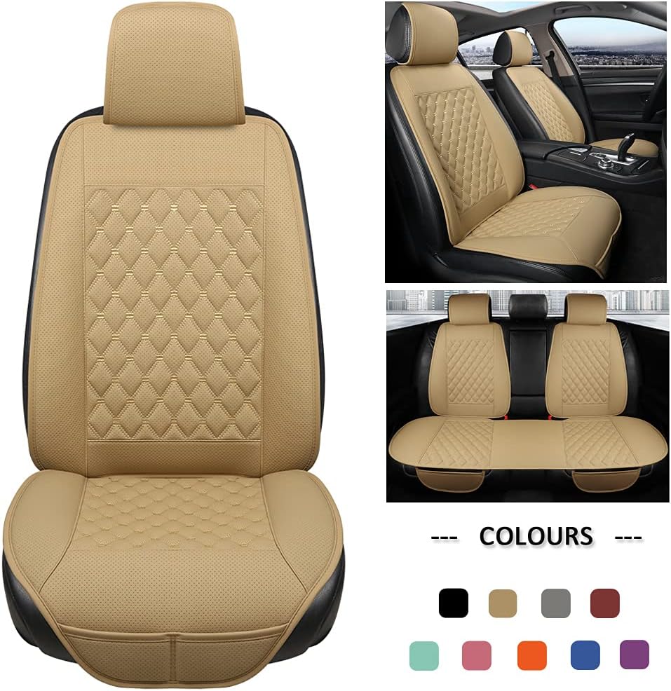 Car Seat Covers Full Set Gray Diamond Pattern F82047