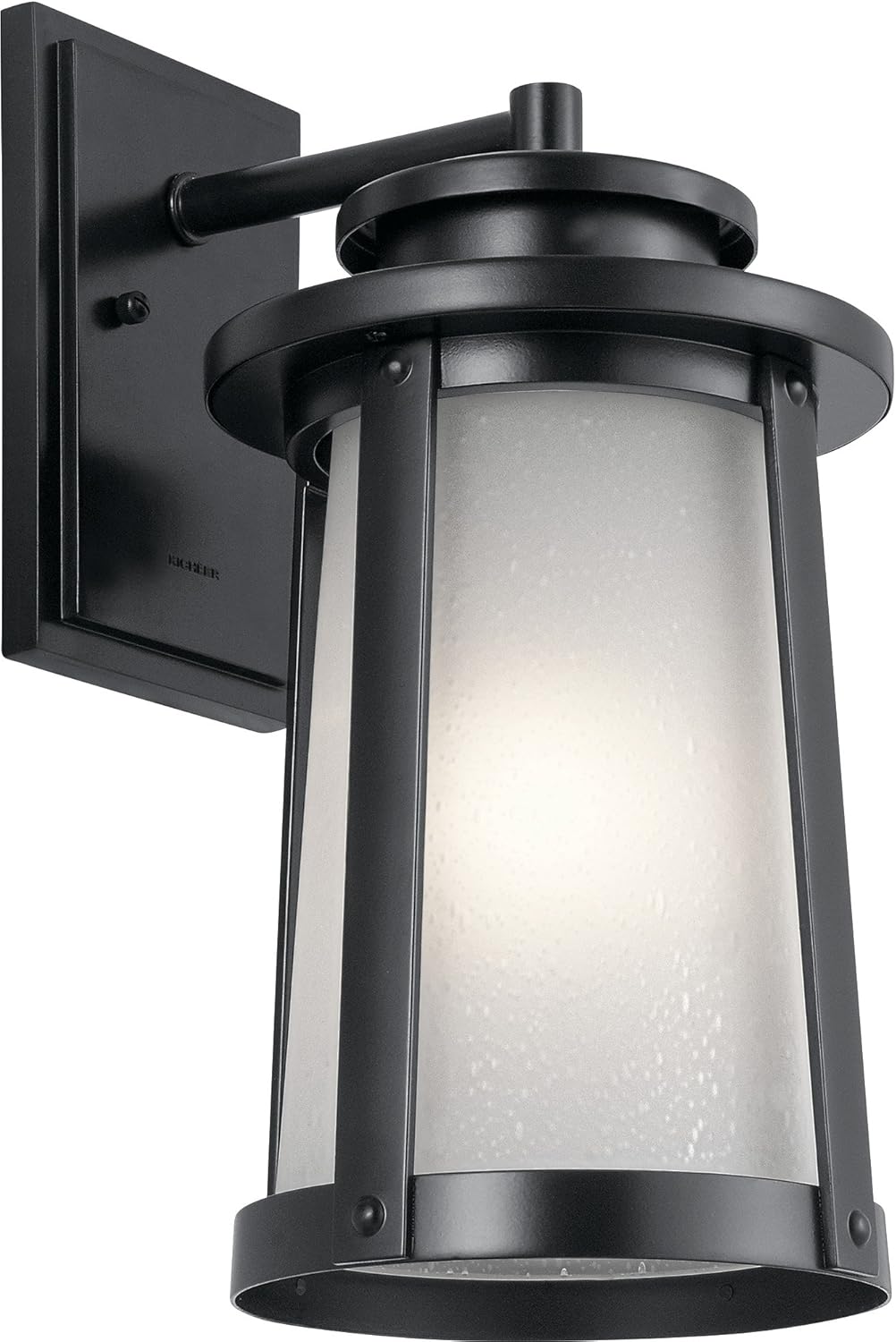 1 Light Textured Black Outdoor Wall Light R487