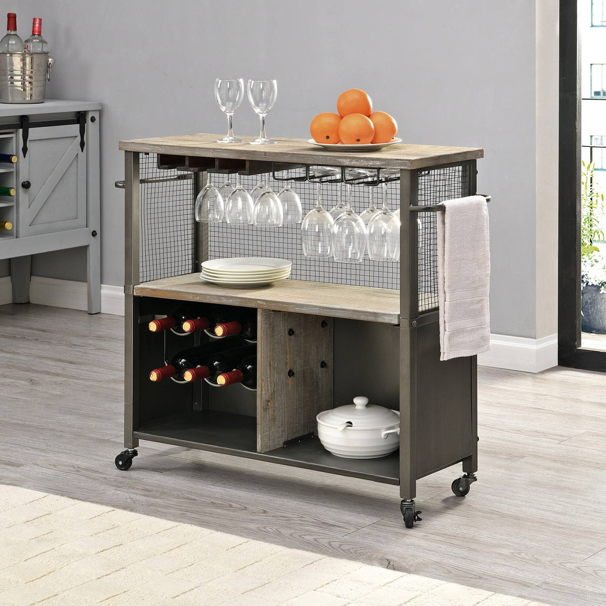 Farmhouse Kitchen Cart E9612