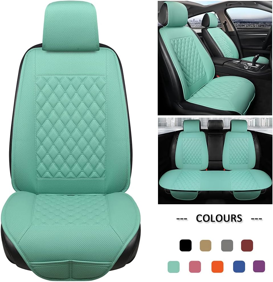 Car Seat Covers Full Set Gray Diamond Pattern F82047