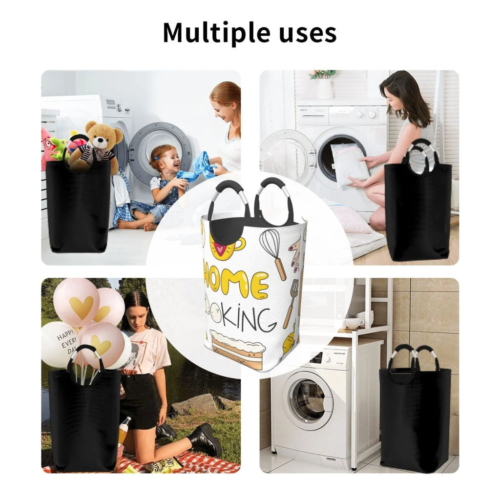 Large Canvas Fabric Laundry Hamper M32324